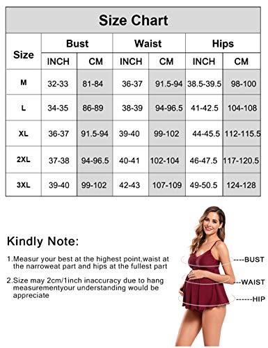 SHEKINI Mujer Bañador de Maternidad Traje de Baño Dividido Trajes de Baño Tankini Raje de Baño Talla Grande Ropa de Playa para Mujer (2XL, Vino Tinto) SHEKINI Mujer Bañador de Maternidad Traje de Baño Dividido Trajes de Baño Tankini Raje de Baño Talla Grande Ropa de Playa para Mujer (2XL, Vino Tinto)