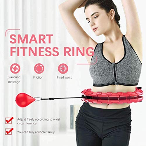 Shengluu Hula Hoop - Aro Inteligente para Ejercicios con Bola de inercia, aro para Yoga, Masaje para Perder Peso, Equipo de Ejercicio, Anillo de Centro de Gravedad extraíble para Quemar Grasa