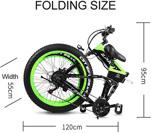 Shengmilo Bicicletas eléctricas de 26 Pulgadas, Bicicleta eléctrica de montaña Plegable, 1000W 48V13ah, batería de células, Bicicleta eléctrica, Bicicleta eléctrica para Hombres de Mujeres (Verde) Shengmilo Bicicletas eléctricas de 26 Pulgadas, Bicicleta eléctrica de montaña Plegable, 1000W 48V13ah, batería de células, Bicicleta eléctrica, Bicicleta eléctrica para Hombres de Mujeres (Verde)
