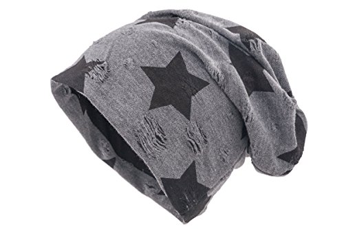 shenky - Gorro caído - Ideal para la pérdida de Cabello y Durante un Tratamiento - Carbón Envejecido y Estrella shenky - Gorro caído - Ideal para la pérdida de Cabello y Durante un Tratamiento - Carbón Envejecido y Estrella