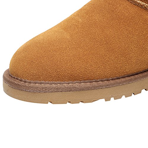 Shenn Mujer Comodidad Anti-Deslizante Broncear Ante Cuero Nieve Botas SN1025 EU37 Shenn Mujer Comodidad Anti-Deslizante Broncear Ante Cuero Nieve Botas SN1025 EU37