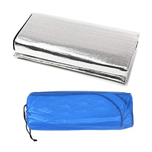 ShenyKan Colchoneta de Papel de Aluminio Impermeable Plegable de Doble Cara Colchoneta de Playa de Viaje al Aire Libre Colchón para Dormir para Acampar Senderismo