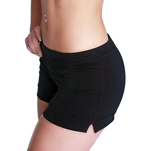 Shepa - Pantalón deportivo, corto, para mujer, mujer, color negro, tamaño xx-large