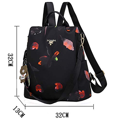 shepretty Mochila Impermeable para Mujer, AL911 Mariposaroja