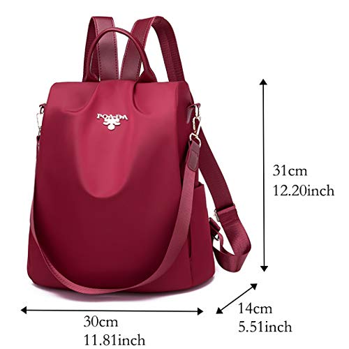 shepretty Mochila Oxford antirrobo Impermeable para Mujer, 8864Rojo