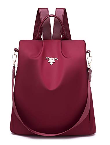 shepretty Mochila Oxford antirrobo Impermeable para Mujer, 8864Rojo