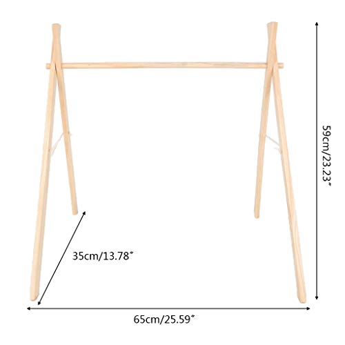 Sheuiossry Nordic Simple Madera Fitness Rack Niños Decoración Bebé Juego Gimnasio Marco Actividad Centro Colgante Bar Recién Nacido Regalo