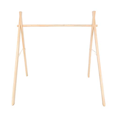 Sheuiossry Nordic Simple Madera Fitness Rack Niños Decoración Bebé Juego Gimnasio Marco Actividad Centro Colgante Bar Recién Nacido Regalo