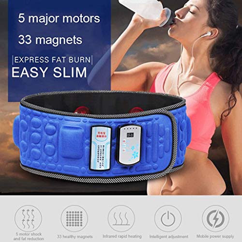 SHGK Correa Massager Eléctrico Adelgaza, Mujeres Masajes Cintura para Adelgazar Ejercicio Pierna Vientre Grasa Masajeador Abdomen Calefacción SHGK Correa Massager Eléctrico Adelgaza, Mujeres Masajes Cintura para Adelgazar Ejercicio Pierna Vientre Grasa Masajeador Abdomen Calefacción