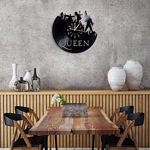 SHHAO The Queen Rock Music Band - Reloj de pared de vinilo, lámpara de noche LED, 7 colores, reloj de pared, sala de estar, cocina, regalos únicos hechos a mano para decoración de pared (sin luz) SHHAO The Queen Rock Music Band - Reloj de pared de vinilo, lámpara de noche LED, 7 colores, reloj de pared, sala de estar, cocina, regalos únicos hechos a mano para decoración de pared (sin luz)
