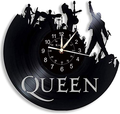 SHHAO The Queen Rock Music Band - Reloj de pared de vinilo, lámpara de noche LED, 7 colores, reloj de pared, sala de estar, cocina, regalos únicos hechos a mano para decoración de pared (sin luz) SHHAO The Queen Rock Music Band - Reloj de pared de vinilo, lámpara de noche LED, 7 colores, reloj de pared, sala de estar, cocina, regalos únicos hechos a mano para decoración de pared (sin luz)