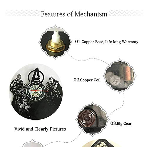 SHHAO The Queen Rock Music Band - Reloj de pared de vinilo, lámpara de noche LED, 7 colores, reloj de pared, sala de estar, cocina, regalos únicos hechos a mano para decoración de pared (sin luz) SHHAO The Queen Rock Music Band - Reloj de pared de vinilo, lámpara de noche LED, 7 colores, reloj de pared, sala de estar, cocina, regalos únicos hechos a mano para decoración de pared (sin luz)
