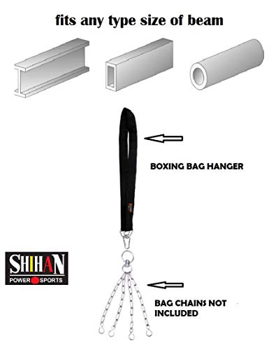 Shihan Saco de boxeo universal para saco de boxeo de fuerza, portátil, universal, para colgar en cualquier lugar (haz o barra) viga (cadenas no incluidas)