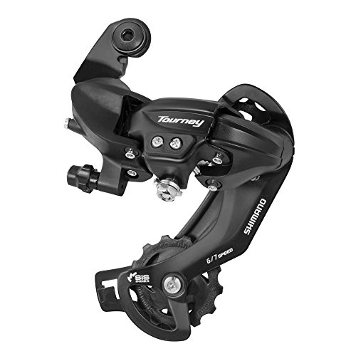 SHIMANO Cambio Trasero Tourney TY300 6/7V, con Pata, Unisex Adulto, Negro