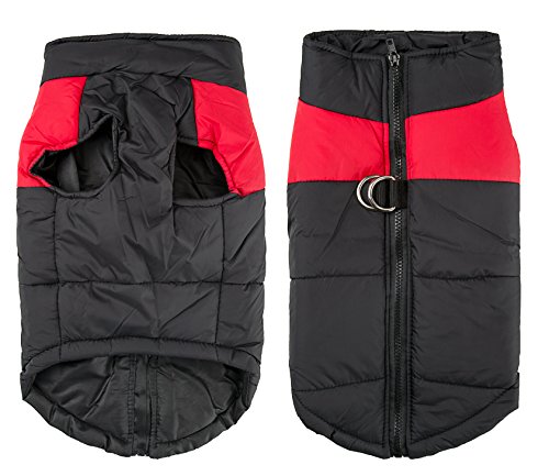 Shinmax - Abrigo impermeable para perro pequeño y cachorro, con forro polar para el calor, protector, para otoño e invierno Shinmax - Abrigo impermeable para perro pequeño y cachorro, con forro polar para el calor, protector, para otoño e invierno