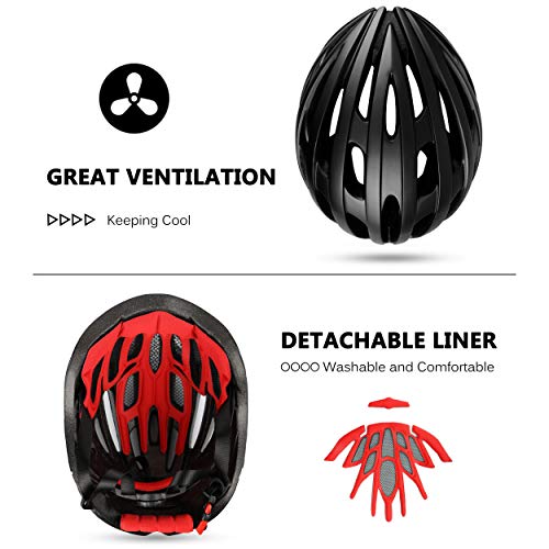 Shinmax Casco de Bicicleta,con Visera Magnética Extraíble,Certificación CE Casco Bicicleta,Protección para Montar Ski & Snowboard Unisex Cascos Bici Adultos,con luz Trasera LED Recargable(RC-049 Shinmax Casco de Bicicleta,con Visera Magnética Extraíble,Certificación CE Casco Bicicleta,Protección para Montar Ski & Snowboard Unisex Cascos Bici Adultos,con luz Trasera LED Recargable(RC-049