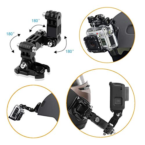 ShipeeKin Soporte de mandíbula para casco de moto compatible con GoPro Hero 8/7/6/5/4 4+ 3 series y otras cámaras de acción.