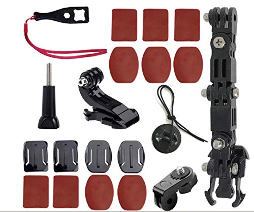 ShipeeKin Soporte de mandíbula para casco de moto compatible con GoPro Hero 8/7/6/5/4 4+ 3 series y otras cámaras de acción.