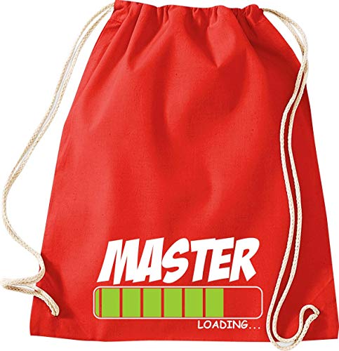 Shirtinstyle Gimnasio Saco Bolso para Deporte Master Loading - Rojo, 46 cm x 36 cm