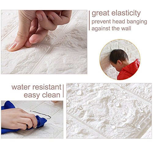 shkax Papel Imitacion Ladrillo Relieve Blanco Papel Pintado Infantil Adhesivos Decorativos Pintado Efecto 3D 60x60cm Desmontable Impermeable Murales de Pared Cocina TV Fondo Dormitorio shkax Papel Imitacion Ladrillo Relieve Blanco Papel Pintado Infantil Adhesivos Decorativos Pintado Efecto 3D 60x60cm Desmontable Impermeable Murales de Pared Cocina TV Fondo Dormitorio