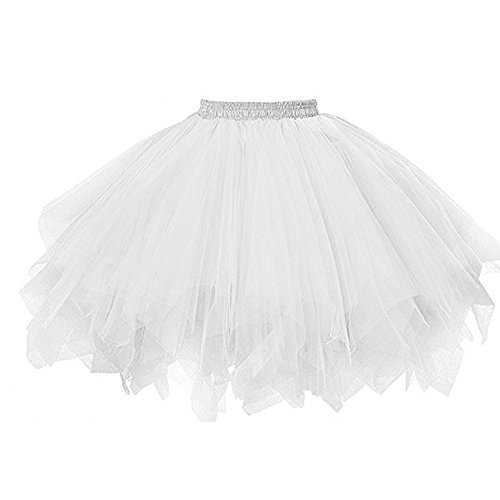 SHOBDW Disfraz de Carnaval Mujeres Plisadas Falda de Gasa de Adultos Falda de Baile tutú Retro Rockabilly Enaguas Miriñaques Faldas (Blanco, Talla única) SHOBDW Disfraz de Carnaval Mujeres Plisadas Falda de Gasa de Adultos Falda de Baile tutú Retro Rockabilly Enaguas Miriñaques Faldas (Blanco, Talla única)
