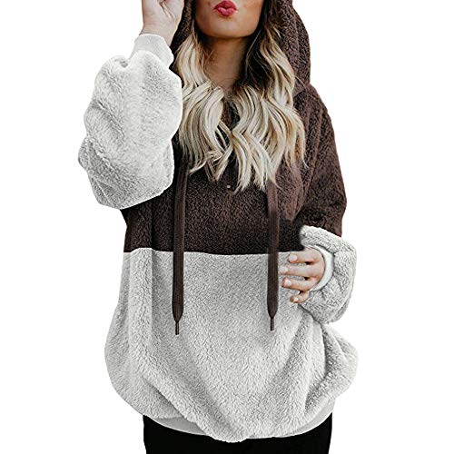 SHOBDW Liquidación Venta Mujer Sudadera con Capucha Suelta Tallas Grandes Jersey de Mujer Jersey otoño Invierno Manga Larga Remata Abrigo cálido (S, S-Café) SHOBDW Liquidación Venta Mujer Sudadera con Capucha Suelta Tallas Grandes Jersey de Mujer Jersey otoño Invierno Manga Larga Remata Abrigo cálido (S, S-Café)