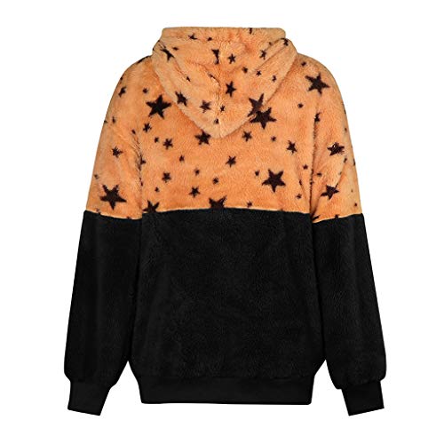 SHOBDW Liquidación Venta Mujer Sudadera con Capucha Suelta Tallas Grandes Jersey de Mujer Jersey otoño Invierno Manga Larga Remata Abrigo cálido (Small, R-Negro)