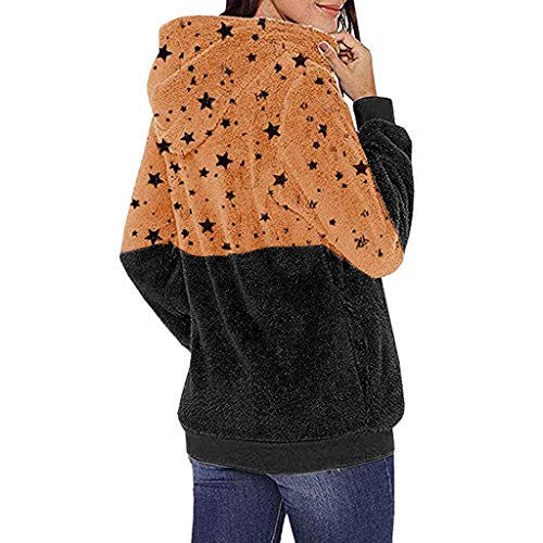 SHOBDW Liquidación Venta Mujer Sudadera con Capucha Suelta Tallas Grandes Jersey de Mujer Jersey otoño Invierno Manga Larga Remata Abrigo cálido (Small, R-Negro)