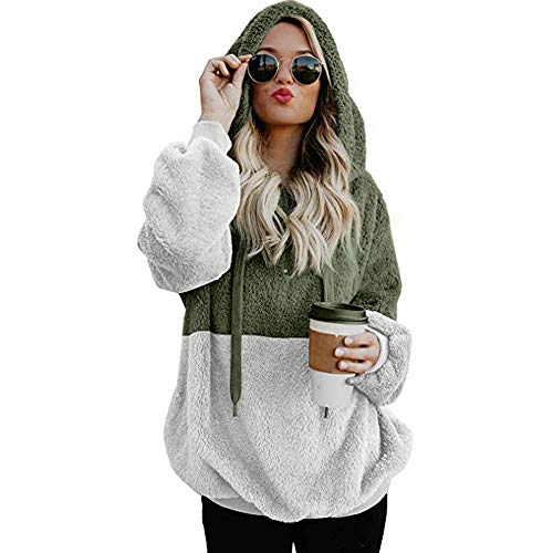 SHOBDW Liquidación Venta Mujer Sudadera con Capucha Suelta Tallas Grandes Jersey de Mujer Jersey otoño Invierno Manga Larga Remata Abrigo cálido (XL, S-Verde) SHOBDW Liquidación Venta Mujer Sudadera con Capucha Suelta Tallas Grandes Jersey de Mujer Jersey otoño Invierno Manga Larga Remata Abrigo cálido (XL, S-Verde)