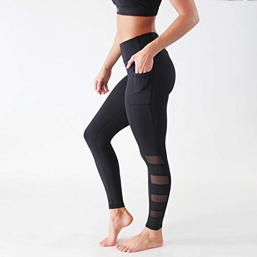 SHOBDW Mujer Moda Entrenamiento Capri Leggings Pantalones Colorido Estiramiento de Cintura Alta Gimnasio Deportes Gimnasio Mallas para Correr Yoga Atlético(Negro,XL)