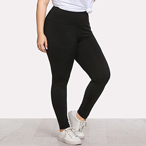 SHOBDW Mujer Moda Talla Grande Cintura Sexy Leggings Capri Fitness Mallas para Correr Deporte Gimnasio Entrenamiento Pantalones Yoga Deporte Pantalones Deportivos Deportivos(Negro,4XL)