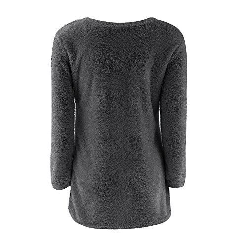 SHOBDW Mujer Suéter para Mujer Cuello Redondo Cárdigan Ocasional Sólido Suelto Otoño Invierno Tops de Manga Larga Cálido Prendas de Punto Jersey Jerséis Blusa Abrigo Vestido(Gris,XL) SHOBDW Mujer Suéter para Mujer Cuello Redondo Cárdigan Ocasional Sólido Suelto Otoño Invierno Tops de Manga Larga Cálido Prendas de Punto Jersey Jerséis Blusa Abrigo Vestido(Gris,XL)
