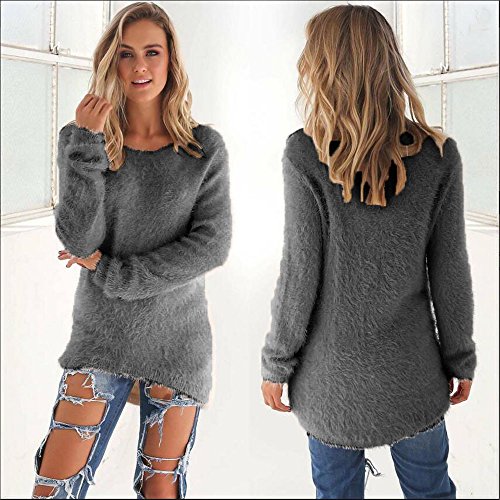 SHOBDW Mujer Suéter para Mujer Cuello Redondo Cárdigan Ocasional Sólido Suelto Otoño Invierno Tops de Manga Larga Cálido Prendas de Punto Jersey Jerséis Blusa Abrigo Vestido(Gris,XL) SHOBDW Mujer Suéter para Mujer Cuello Redondo Cárdigan Ocasional Sólido Suelto Otoño Invierno Tops de Manga Larga Cálido Prendas de Punto Jersey Jerséis Blusa Abrigo Vestido(Gris,XL)
