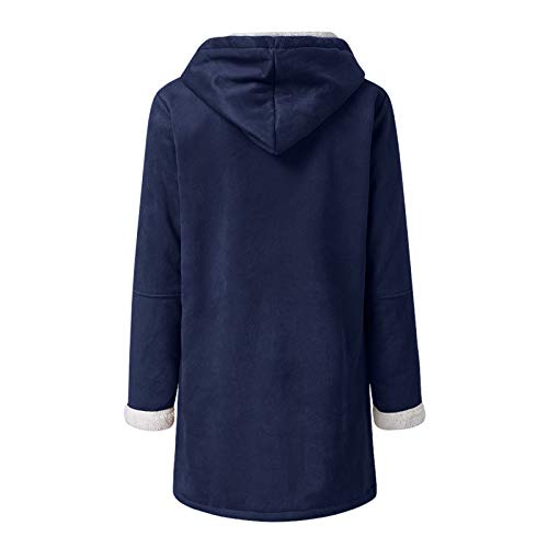 SHOBDW Mujer Venta Liquidación Sólidos Manga Larga Suéteres de Felpa Suave Jerséis Calientes Abrigo de Lana Artificial Chaqueta de Solapa Invierno Espesar Prendas de Vestir Exteriores (Gris,2XL)