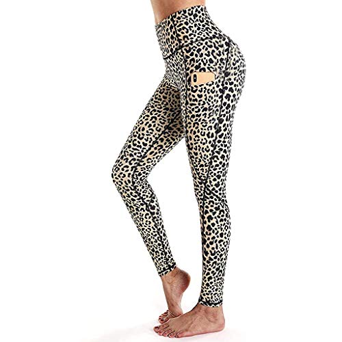 SHOBDW Mujeres Carta de Moda Estirar Imprimir Push Up Entrenamiento Leggings Gimnasio Deportes Gimnasio Cintura Alta Mallas para Correr Pantalones de Yoga Pantalones Deportivos Suaves(Azul,L)