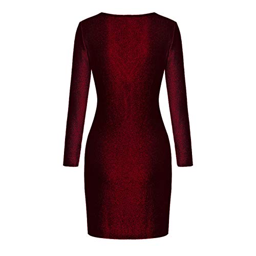 SHOBDW Mujeres de Manga Larga sólido Arco Casual Bolsillo Elegante Verano Ladies Club Fiesta de Noche Mini Vestido(Negro,S) SHOBDW Mujeres de Manga Larga sólido Arco Casual Bolsillo Elegante Verano Ladies Club Fiesta de Noche Mini Vestido(Negro,S)