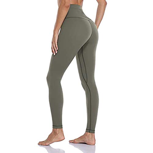 SHOBDW Pantalones Mujer Sólido Push Up Leggings Medias Cintura Alta Estiramiento Entrenamiento Fitness Deportes Gimnasio Pantalones Deportivos De Yoga con Bolsillo Oculto