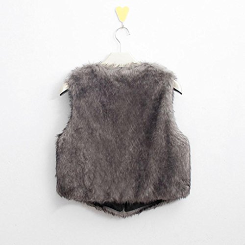 SHOBDW ¡ Promoción navideña Mujeres Faux Chaleco de Piel sin Mangas Abrigo Chaqueta de Pelo Largo Chaleco (Gris, L) SHOBDW ¡ Promoción navideña Mujeres Faux Chaleco de Piel sin Mangas Abrigo Chaqueta de Pelo Largo Chaleco (Gris, L)