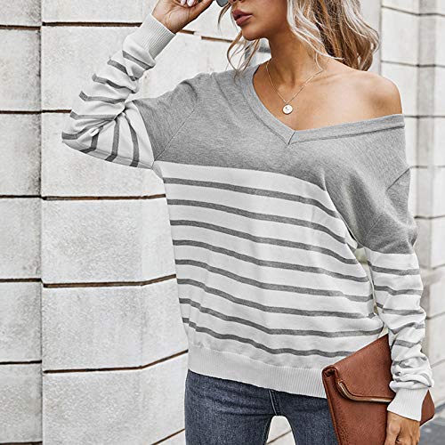 SHOBDW Separación Mujer Camiseta Manga Larga Labor de Retazos Blusa Tops otoño Invierno Ropa (S, Vino Rojo 0313)