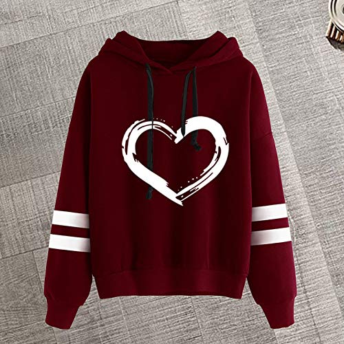 SHOBDW Venta de liquidación Mujeres Cactus Imprimir Hoodie con Capucha Lindo Casual Elegante Moda Rope Pullover Tops T-Shirt Blusa de Manga Larga Sudadera (Vino Rojo,S) SHOBDW Venta de liquidación Mujeres Cactus Imprimir Hoodie con Capucha Lindo Casual Elegante Moda Rope Pullover Tops T-Shirt Blusa de Manga Larga Sudadera (Vino Rojo,S)