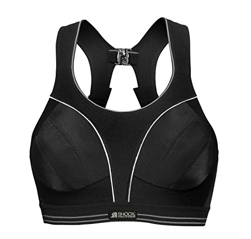 Shock Absorber Ultimate Run Sports Bra S5044 Black Silver 32D