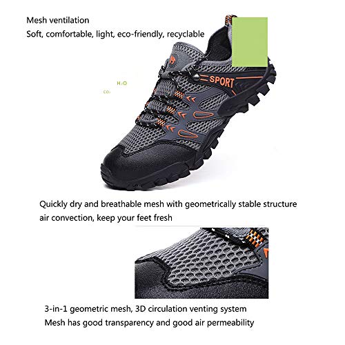 Shoes Zapatillas de Bicicleta de montaña, Zapatillas Ligeras sin traba para Hombres y Mujeres, Zapatillas de Senderismo Antideslizantes, adecuadas para la conducción Deportiva al Aire Libre ZDDAB