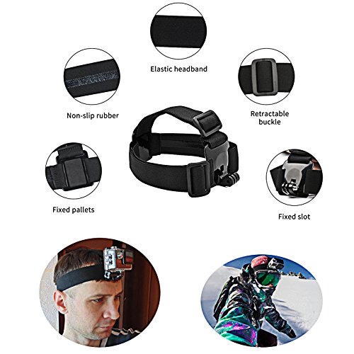 SHOOT 5in1 Kit de Accesorios Deportes al Aire Libre Bundle para GoPro Hero 8/7/6/5/4/3+/3/SJCAM/SJ4000/SJ5000/Victure/APEMAN/Xiaomi Yi Cámara de Acción