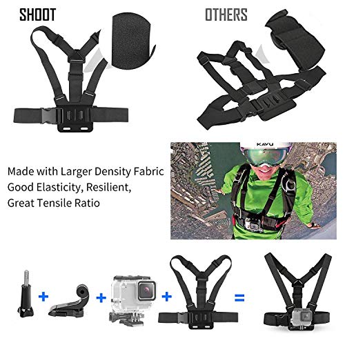 SHOOT 5in1 Kit de Accesorios Deportes al Aire Libre Bundle para GoPro Hero 8/7/6/5/4/3+/3/SJCAM/SJ4000/SJ5000/Victure/APEMAN/Xiaomi Yi Cámara de Acción