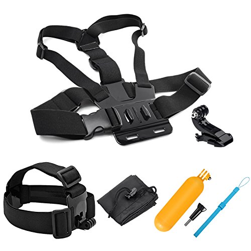 SHOOT 5in1 Kit de Accesorios Deportes al Aire Libre Bundle para GoPro Hero 8/7/6/5/4/3+/3/SJCAM/SJ4000/SJ5000/Victure/APEMAN/Xiaomi Yi Cámara de Acción