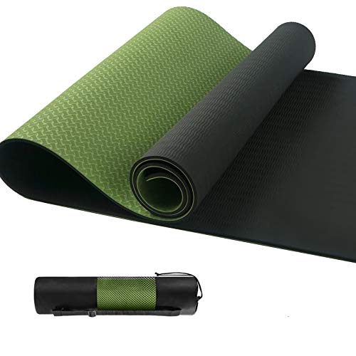 shoplease Esterilla Yoga, Esterilla Deporte en TPE, Esterilla Yoga Antideslizante con Bolsa para Pilates Fitness -183 * 61 * 0.6cm