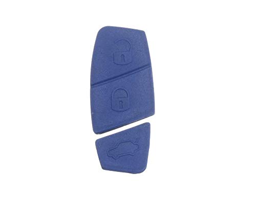 Shoppy Lab Compatible con Teclado Pad Tres Botones para Control Remoto Llave 2 o 3 Llaves Repuesto para vehículos de automóviles Punto Panda EVO Bravo Doblo Shield (Color Azul)