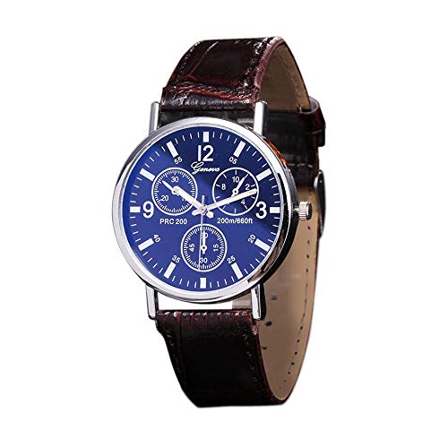 SHOUB BLU Ray Glass Reloj Cuarzo Neutro simula el Reloj de Pulsera Hombre Hombre Reloj Reloj