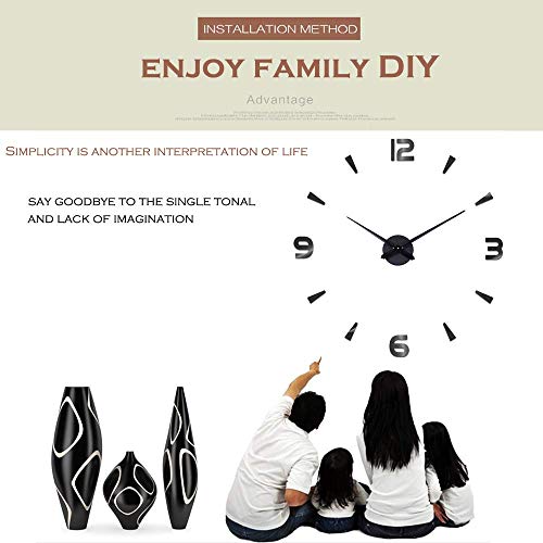 SHS2018 Moderno reloj de pared silencioso DIY reloj de pared 3D adhesivo reloj de pared para decoración regalo para casa, restaurante, oficina y hotel (plateado) SHS2018 Moderno reloj de pared silencioso DIY reloj de pared 3D adhesivo reloj de pared para decoración regalo para casa, restaurante, oficina y hotel (plateado)