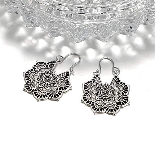 Shuda 1Par Mujer Pendientes Arete de Borla Cuelgan Pendientes Aretes Personalidad Pendientes Largos Aniversario Regalo Fiesta Uso Diario Accesorios (Plata)